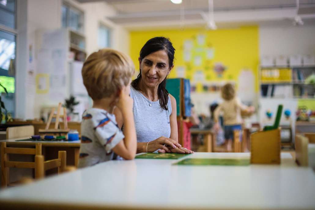 Montessori teacher Marie in Cycle 1, 3-6 program